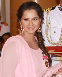 Sania Mirza and Pranab Mukherjee