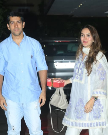 Rohit Dhawan with his wife Jaanvi Desai