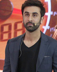 Ranbir Kapoor and Hero Motocorp MD Pawan Munjal at the launch of Hero's new Scooters at Auto Expo 2014