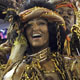 Revellers from the Beija-Flor samba school parade on the first night of the annual Carnival parade in Rio de Janeiro's Sambadrome