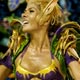 Adriane Galisteu, drum queen of Unidos da Tijuca samba school, dances on the second night of parades by the top samba groups in Rio de Janeiro`s Sambadrome