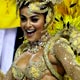 Actress Juliana Paez dances as the drum queen of the Viradouro samba school in Rio de Janeiro`s Sambadrome