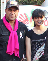 Celebs at a road march against breast cancer organised by D. S. research center.