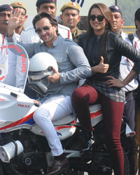 Saif Ali Khan and Sonakshi Sinha at Road Safety Awareness Campaign