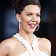 Actress Maggie Gyllenhaal smiles as she poses during a red carpet of the movie 'Hysteria' by director Tanya Wexler at the Rome Film Festival