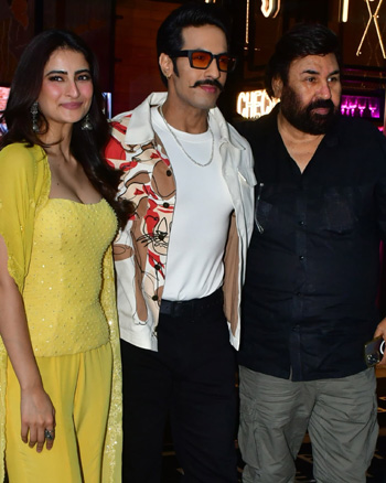 Palak Tiwari and Thakur Anoop Singh spotted at Moxy in Mumbai promoting theei movie Romeo S3