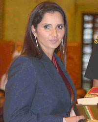 Sania Mirza and Pranab Mukherjee