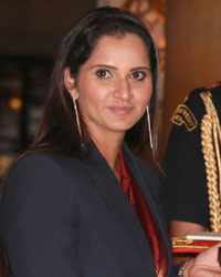 Sania Mirza and Pranab Mukherjee