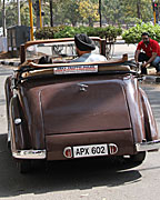 Captain Charanjit Vohra with Barkha Vohra in his Sunbeam Talbot 1939