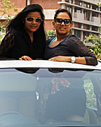 Sejal Gupta and Rimjhim Mahajan striking a pose with the the navigator