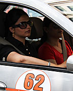 Particpants of Women Car Rally waiting for the Fag-off