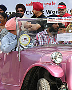 Mr Balbir Singh driving his Austin Chummy 1925