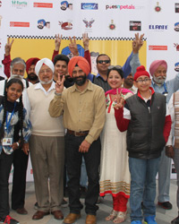 The participants of 5th SantaBanta.com Vintage and Classic Car Rally after finishing the rally at Elante Chandigarh