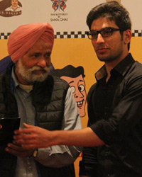 Mr Balbir Singh and Mr Jaswant Singh receving a trophy from Paras Ghai for their contribution to Chandigarh Vintage