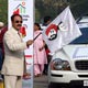 JD Ghai flagging off the rally