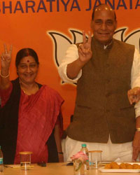 Rajnath Singh, Sushma Swaraj,  Narendra Modi, L. K. Advani and Rajnath Singh