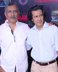 Prakash Jha with Neville Tuli at the Jai Gangajal red carpet special screening at Osianama at Liberty