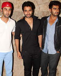 Ranbir Kapoor, Jackie Bhagnani and Arjun Kapoor