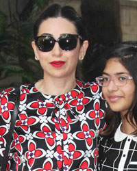 Karisma Kapoor along with her children Samiera Kapoor and Kiaan Kpoor