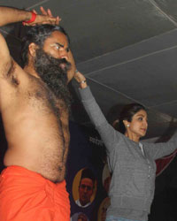 Shilpa Shetty at Baba Ramdev Yoga Session