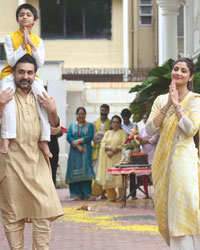 Raj Kundra and Shilpa Shetty with their son Viaan