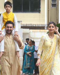 Raj Kundra and Shilpa Shetty with their son Viaan