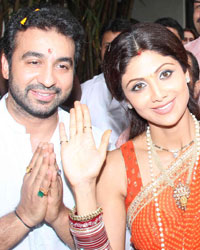 Raj Kundra, Shilpa Shetty and Shamita Shetty