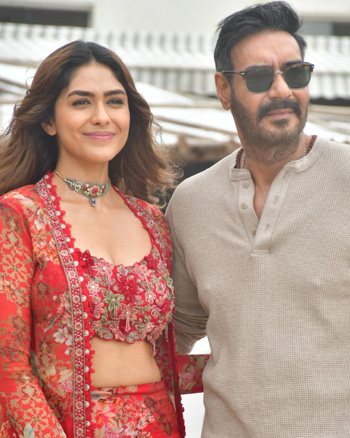 Mrunal Thakur and Ajay Devgn