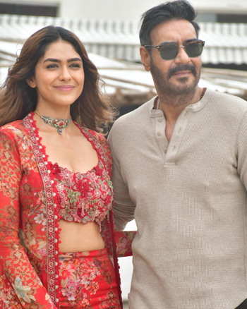 Mrunal Thakur and Ajay Devgn