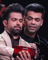 Rithvik Dhanjani, Karan Johar and Rohit Shetty