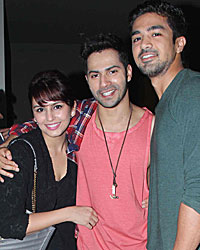 Huma Qureshi, Varun Dhawan and Saqib Saleem