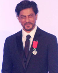 H. E. Laurent Fabius, Minister for Foreign Affairs and International Development of France and Shah Rukh Khan