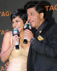 Mandira Bedi and Shah Rukh Khan