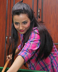 Tia Bajpai and Furqan Merchant had great time playing snooker after shoot of film Identity Card