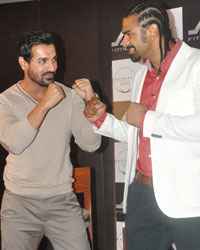 John Abraham and Haye promotes JA Hayemaker fitness franchise