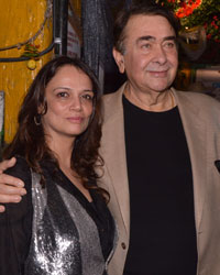 Sadhna Romy, with actor Randhir Kapoor at The Global Party,Hawaiian Shack,Bandra