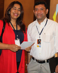 Anu Ranjan and Ken Ghosh during a panel discussion on 'Building Bridges between creative communities