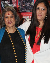 Dolly Thakor with the Author Tara Deshpande at the launch of her book 'A Sense For Spice'