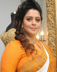 Nagma wear a special sari reflecting the spirit of Independence Day at Amy Billimoria's store