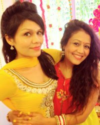 Sonu Kakkar and Neha Kakkar celebrating Ganesh Chaturti