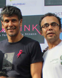 Milind Soman during the promotion of Social Media Week by Pinkathon