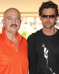 Rakesh Bedi and Hrithik Roshan at  Launch of Krrish 3 Merchandise