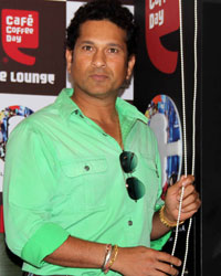 Sachin Tendulkar at the promotion of Cafe Coffee Day