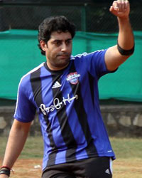 Abhishek Bachchan at MCFC Coaching clinic with All Stars FC