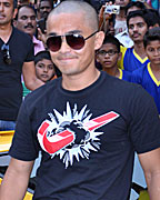 Football captain Sunil Chhetri at nike store