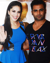 Sunny Leone and Sachiin Joshi at Jackpot Press Conference