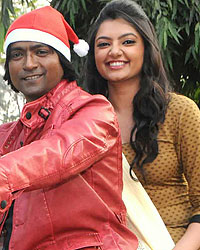 Ashima Sharma on a Santa's ride with  Prashant Narayanan