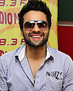 Jackie Bhagnani at Radio Mirchi Mumbai studio for the promotion of his upcoming movie Rangreez