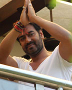 Ajay Devgnsnapped wishing Holi to fans Holi