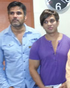 Sunil Shetty, Yash Birla and Mickey Mehta at the launch of a Gym at Gamdevi Police Station